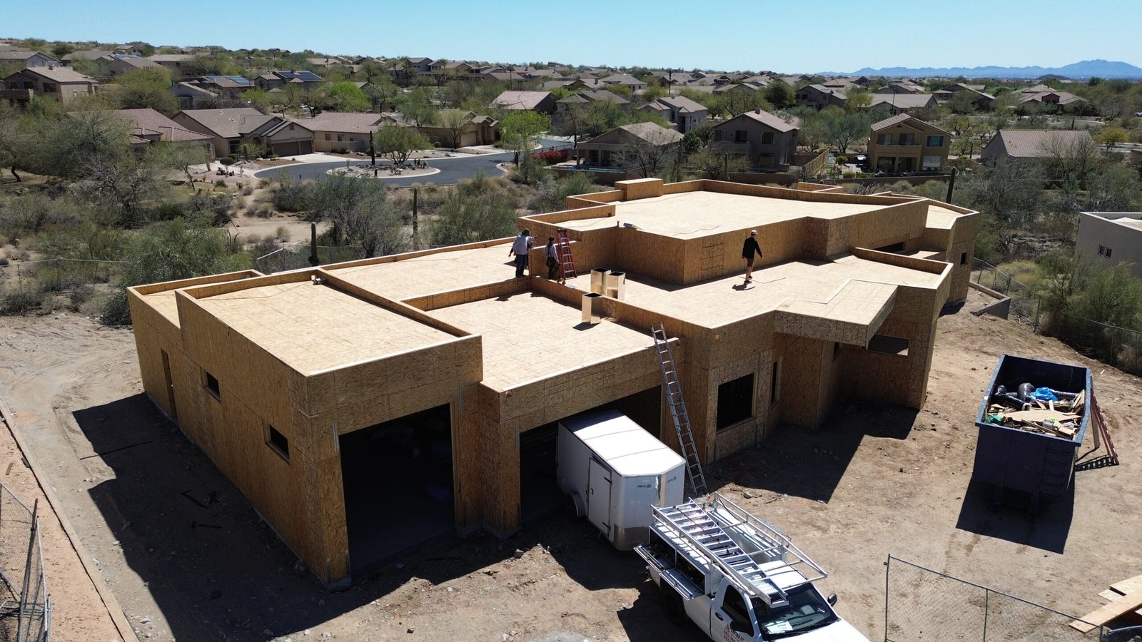 Large custom home construction project in East Valley Arizona